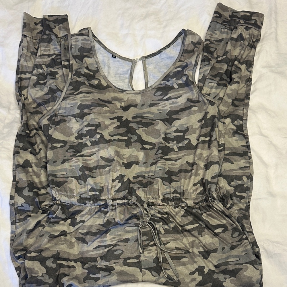 Camouflage Sleeveless Romper